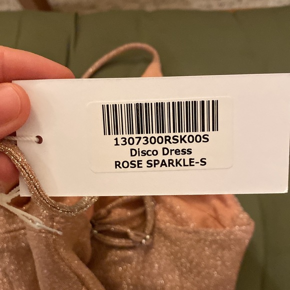 NWT Reformation Disco Dress in Rose Sparkle - Picture 7 of 13